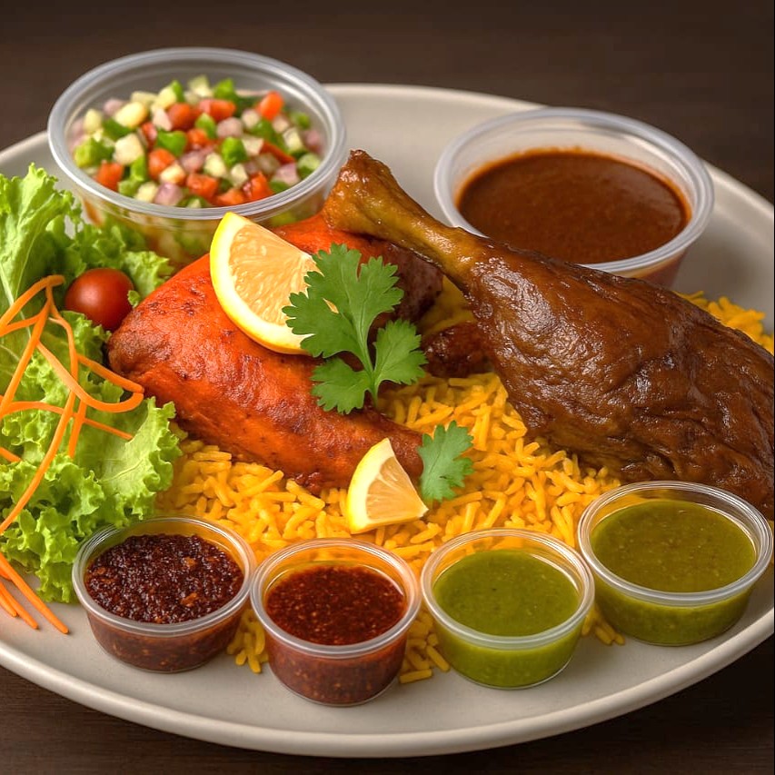 Whole Leg Chicken + Lamb Shank