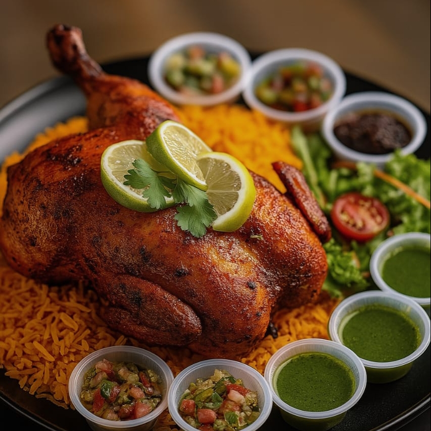 Whole Chicken Mandy dengan nasi arab untuk 4 orang